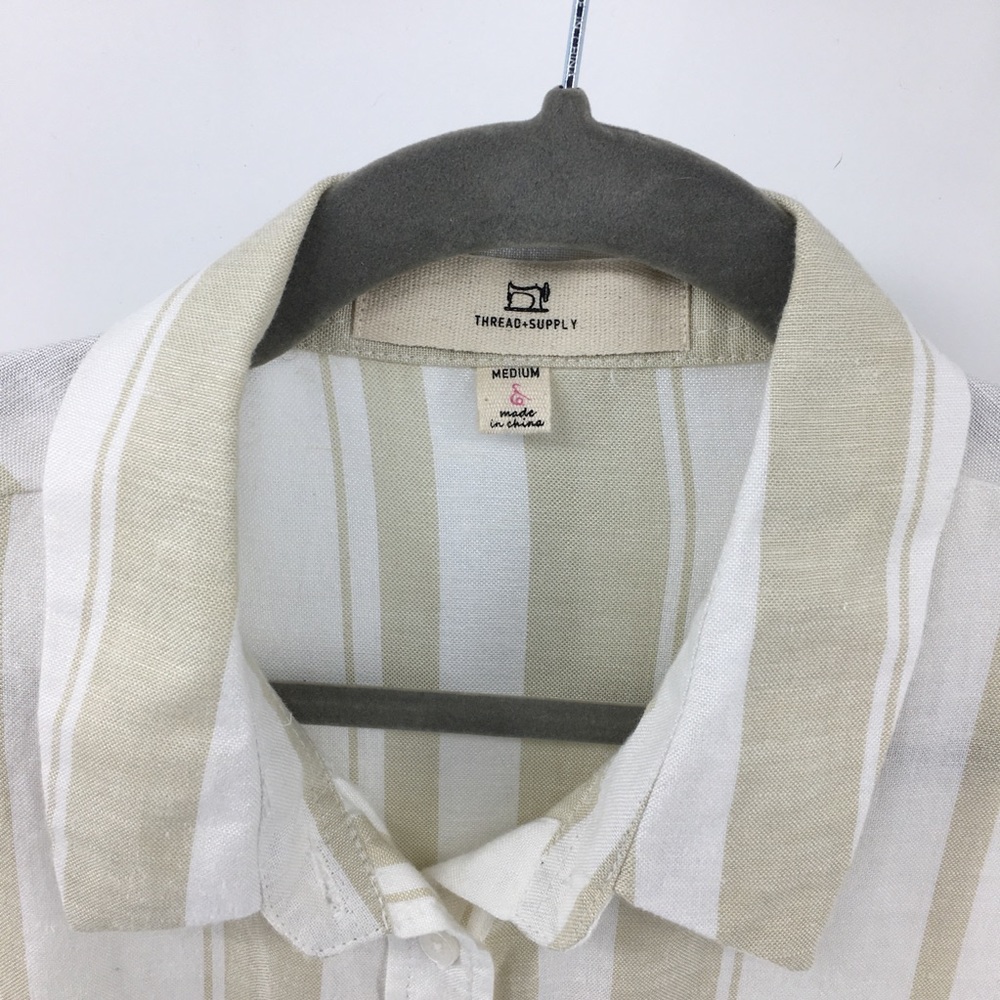 Thread & Supply Button Down Cropped Shirt - Picture 4 of 6
